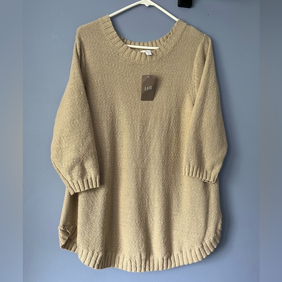 J. Jill Sweaters J Jill Knit Camel Cotton Tunic Jumper Poshmark